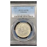 1935 PCGS AU58 Arkansas Silver Commemorative Half