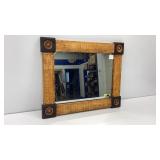 Wood frame mirror with nice corners, 16x16