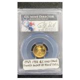 Gold: 1988-P PCGS PR69DCAM $5 Proof 1/10 oz Gold