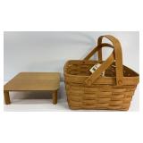 Longaberger basket, has wood shelf insert,