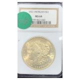 1921 Morgan Silver Dollar NGC MS64