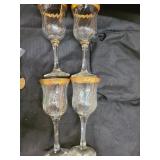 4 Gold Rimmed Goblets--no Chips