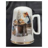 5 Piece Set Of Collectible Mugs - Sayings On Back