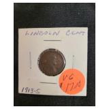 1913 S Lincoln Cent--vg