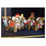 Plush Rudolph, Prancer, Dancer, Commet & Donner