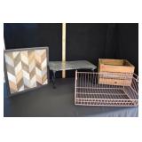 Strongboy Wooden Box, Bed Tray, Chevron Patterned