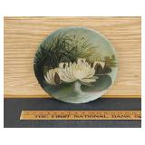 Beautiful water lilly handpainted leather board