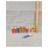 Lot of 9 vintage character PEZ Dispensers one is