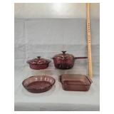 Mixed lot of Corning "Vision" glass Cookware and