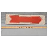 Vintage Double Sided Red Arrow Sign- Wooden