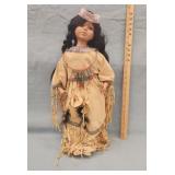 Native American Doll on Stand