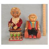 Vtg Battery Toy Bartender and Monkey