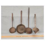 (4) Antique Tin Utensils