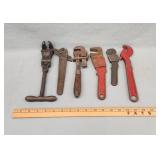 (6)Older Wrenches - 2 with red paint