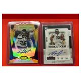 (2) Panini NFL Autogragh Cards.