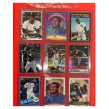 (9) Card lot of MLB Super Stars and Inserts