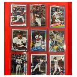 (9) Card lot of MLB Stars and Inserts