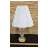 Cut Glass Table Lamp w Shade