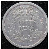 1861 Seated Liberty Half Dime - Only 3,000 Exist