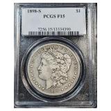 1898-S Morgan Dollar - PCGS F15 Morgan