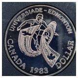 1983 Canada 50% Silver Dollar in OGP ASW: .375 OZT