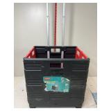 Staples Folding crate on wheels