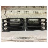 6 Rubbermaid stackable letter trays, look new