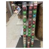 3 tubes of large Christmas bulbs