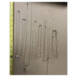 8 necklaces/chains