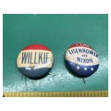 2 Eisenhower and Nixon pins