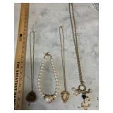 4 vintage necklaces