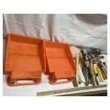 Painting trays and tools