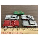 5 Corvette cars-Hot Wheels, Matchbox & Maisto