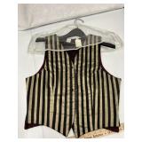 black & gold striped vest, size 14