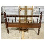 Early 20th Century Walnut Spool Bed - Full Size