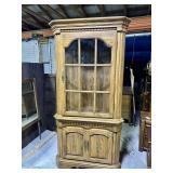 Illuminated Corner Curio Cabinet