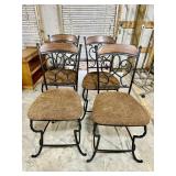 (4) Bar Height Chairs with Iron Legs