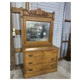 Antique Dresser with Swing Mirror