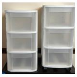 (2)  25" STERILITE 3 DRAWER ORGANIZERS