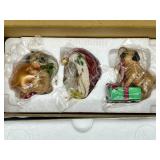 NIB DANBURY MINT PUGS & KISSES CHRISTMAS ORNAMENTS