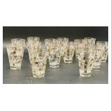 14 HALL AUTUMN LEAF LIBBEY 4 3/4" TUMBLERS