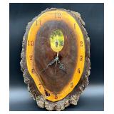 HAND PAINTED LIVE EDGE SLAB CLOCK- JEAN SCHETTLER