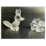 TWO SWAROVSKI CRYSTAL FIGURINES