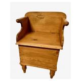 QUEBEC PINE COMMODE CHAIR