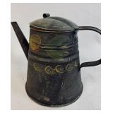 DECORATED TOLEWARE COFFEE POT