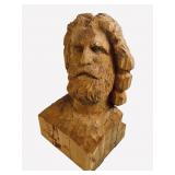 JAN CEGEMA CARVED PINE BUST