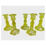 SANDWICH GLASS CANDLESTICKS