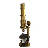 ANTIQUE BRASS FIELD MICROSCOPE