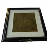 FRAMED BRASS "CANADIAN BUTTER" STENCIL