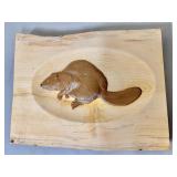 CARVED BEAVER PLAQUE